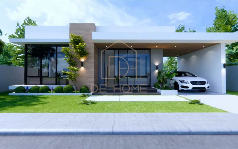 Mẫu thiết kế nhà 1 tầng hiện đại