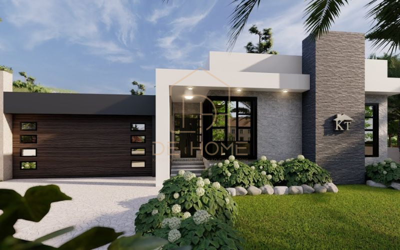 Mẫu thiết kế nhà 1 tầng liên kết chặt chẽ giữa các khu vực